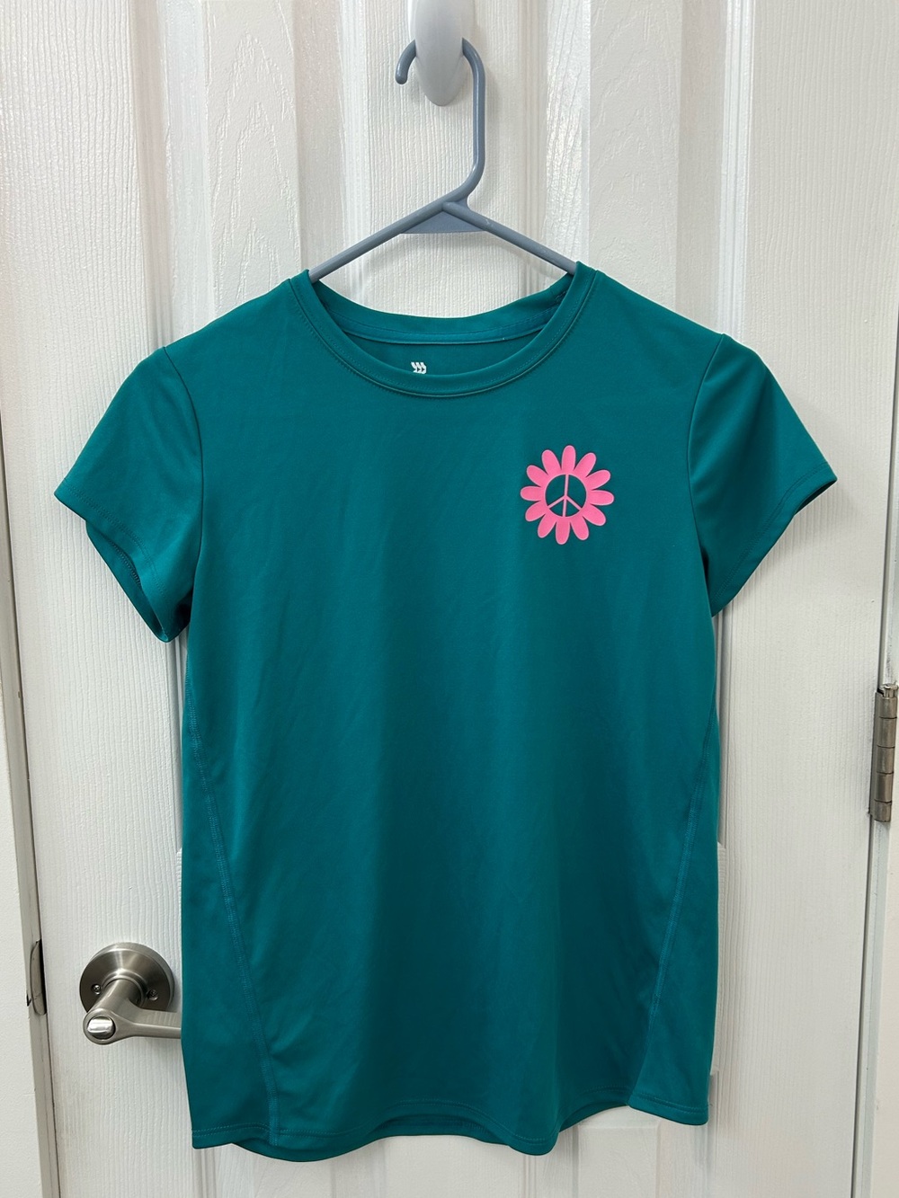 All in motion Teal Crew Neck Active Tee with White Logo